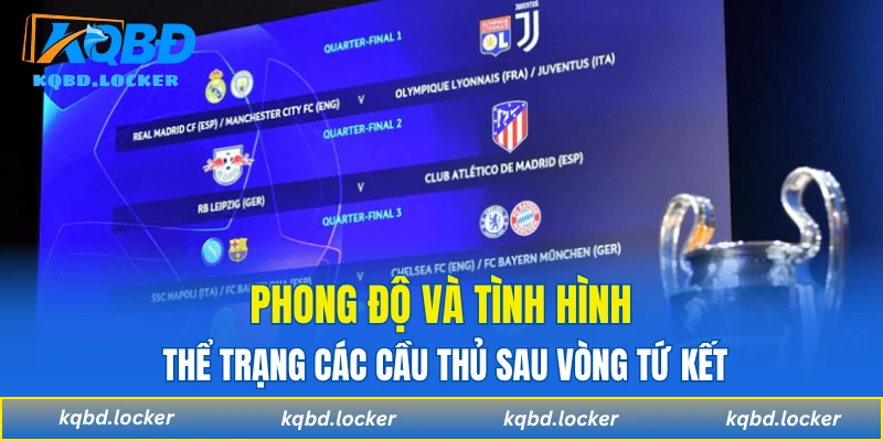 Phong độ và tình hình thể trạng các cầu thủ sau vòng tứ kết